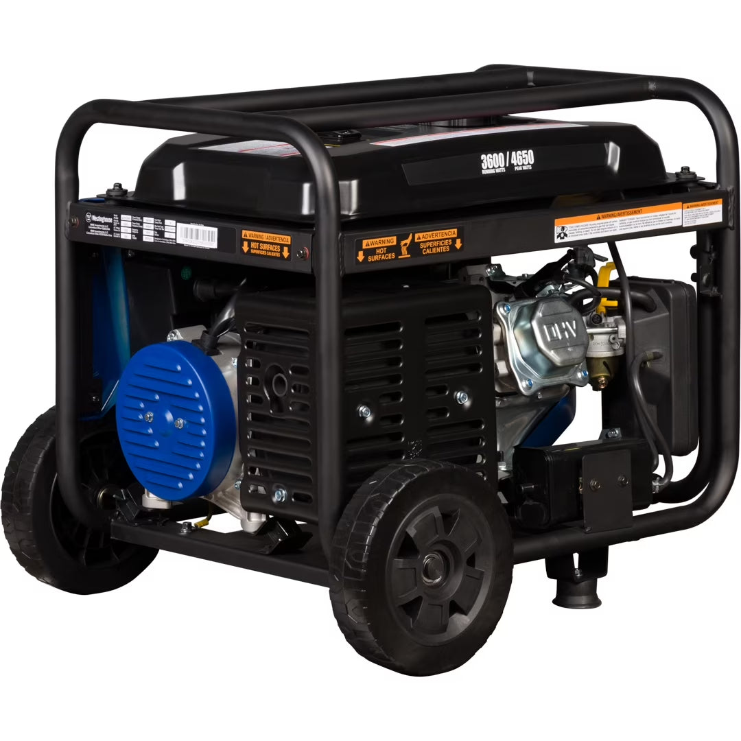 4650 Peak Watt RV Ready Outlet, Gas Powered Portable Generator with CO Sensor
