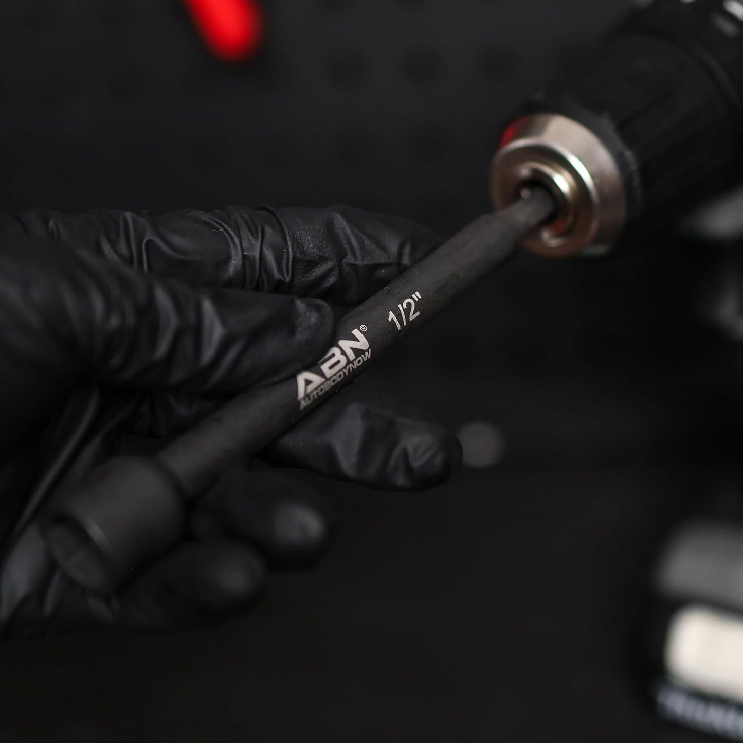 1/2 in Impact Nut Driver Tool - SAE 6 in Long Shank Nut Driver Bits Magnetic Tip Sockets, 1/4 in Hex Shank