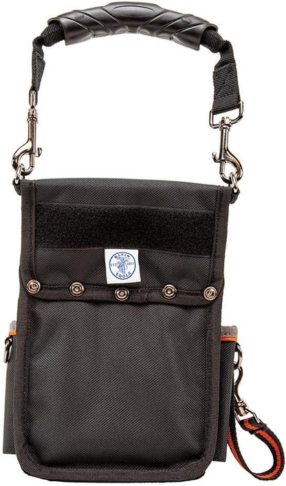 Klein Tools 5242 Tool Pouch, Tradesman Pro Tool Pouch with Electrical Tape Thong, Reinforced Bottom, 9 Pockets