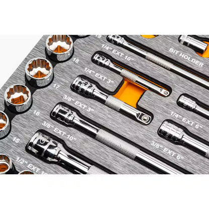 120XP 1/4 In., 3/8 In., 1/2 In. Drive Standard and Deep Sae/Metric Mechanics Tool Set in EVA Tray (94-Piece)