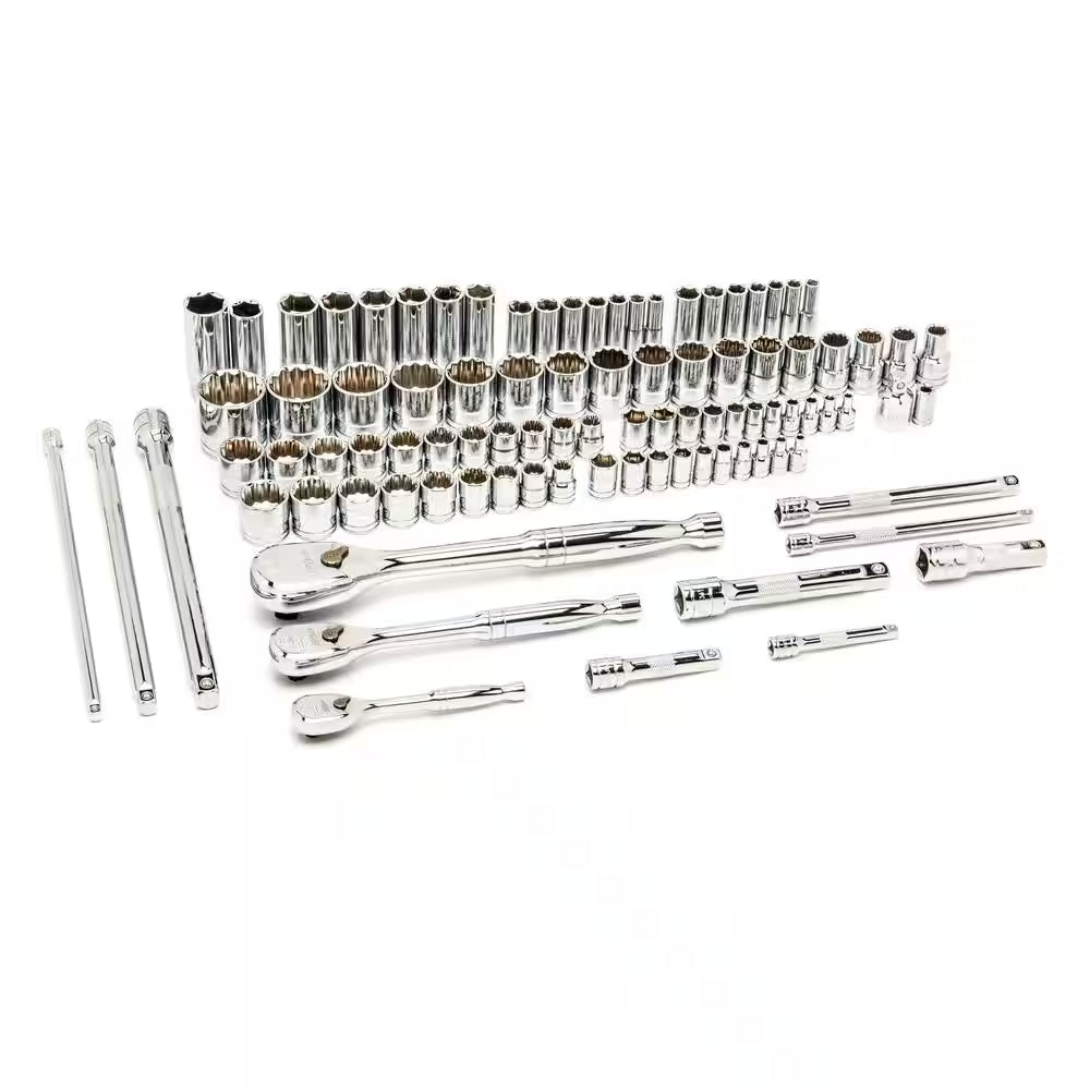 120XP 1/4 In., 3/8 In., 1/2 In. Drive Standard and Deep Sae/Metric Mechanics Tool Set in EVA Tray (94-Piece)