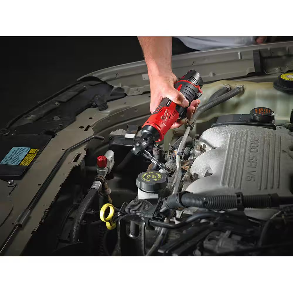 M12 12V Lithium-Ion Cordless 3/8 In. Ratchet Kit with One 1.5 Ah Battery, Charger and Tool Bag