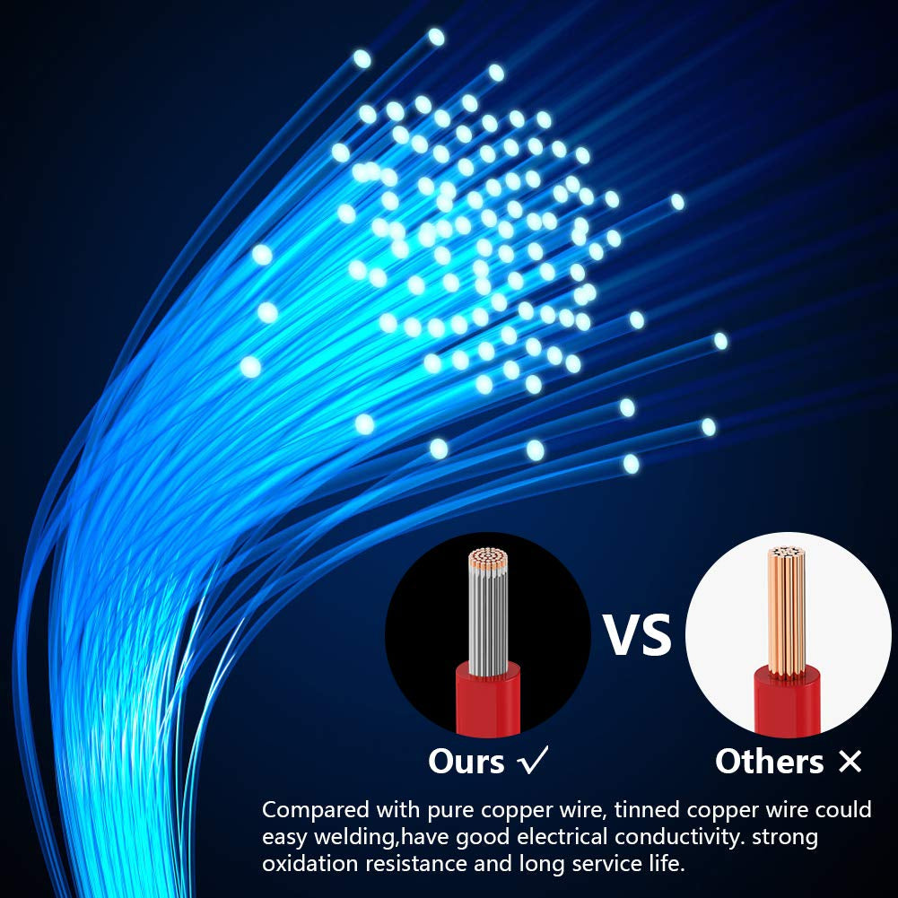 14 AWG Stranded Wire Spool 5Ft Each 6 Colors | Flexible 14 Gauge Silicone Hook up Wire Kit Electrical Tinned Copper Wire