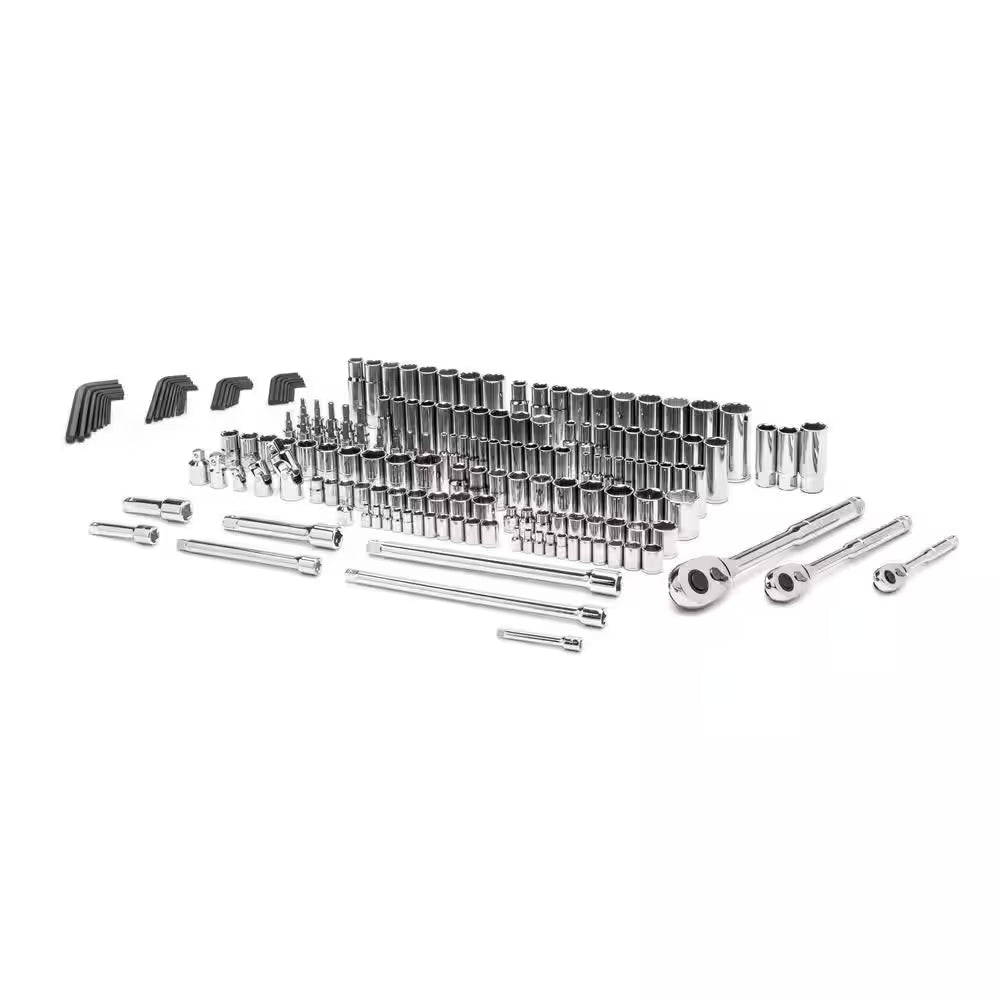 1/4 In., 3/8 In., and 1/2 In. Drive Sae/Metric Mechanics Tool Set with Storage Case (192-Piece)