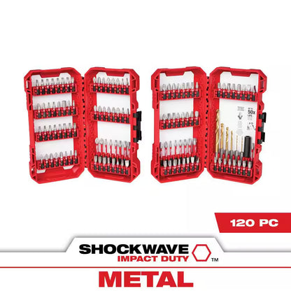 SHOCKWAVE Impact Duty Alloy Steel Screw Driver Bit Set (120-Piece)