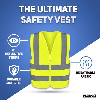 High Visibility Safety Vest, ANSI Class 2, No Pocket