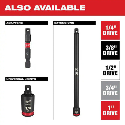SHOCKWAVE Impact Duty 1/2 In. Drive Metric Deep Well Impact Socket Set (3-Piece)