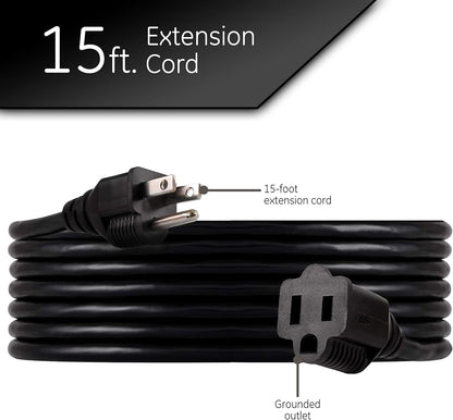 Outdoor Extension Cord, 15 Ft, Heavy Duty Extension Cord