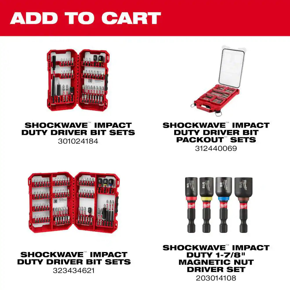 M12 FUEL SURGE 12V Lithium-Ion Brushless Cordless 1/4 In. Hex Impact Driver Compact Kit W/Two 2.0Ah Batteries, Bag