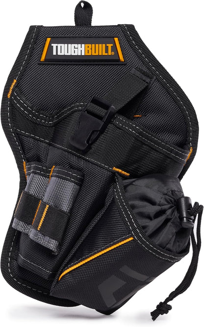- Drill Holster, Adjustable Safety Strap & Bit Pockets, TB-220-B | Cliptech Hub Included, Adjustable Drill Strap, Bit Storage Pockets, 1680D Construction, Secure Access, Jobsite Ready