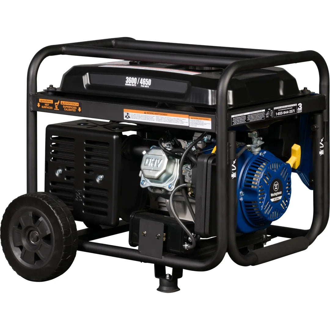 4650 Peak Watt RV Ready Outlet, Gas Powered Portable Generator with CO Sensor