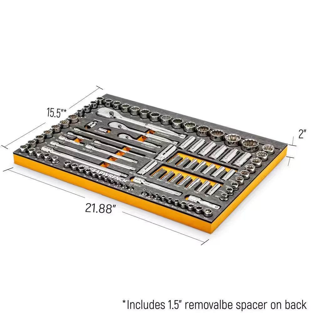120XP 1/4 In., 3/8 In., 1/2 In. Drive Standard and Deep Sae/Metric Mechanics Tool Set in EVA Tray (94-Piece)
