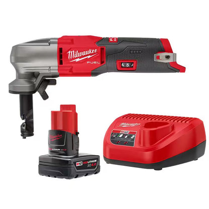 M12 FUEL 12-Volt Lithium-Ion Brushless Cordless 16-Gauge Variable Speed Nibbler with 4.0 Ah Battery Charger