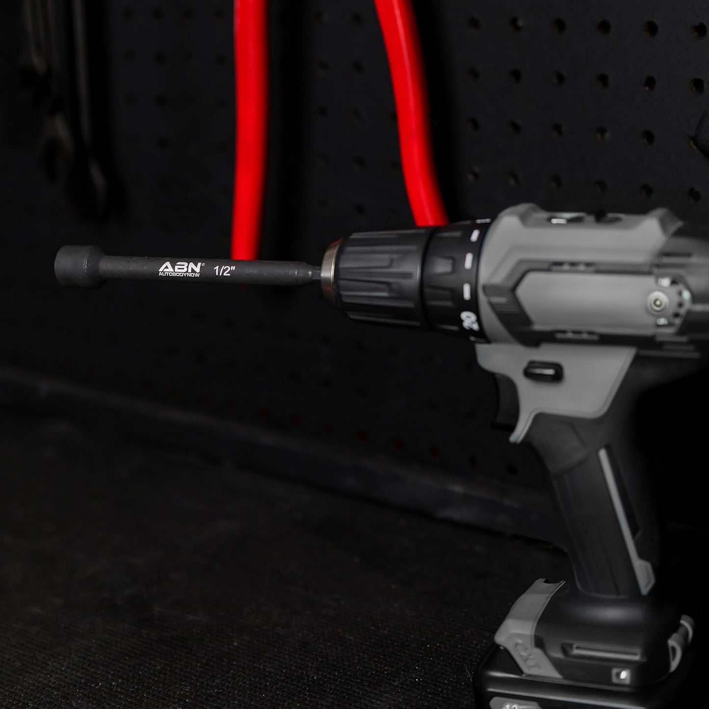 1/2 in Impact Nut Driver Tool - SAE 6 in Long Shank Nut Driver Bits Magnetic Tip Sockets, 1/4 in Hex Shank