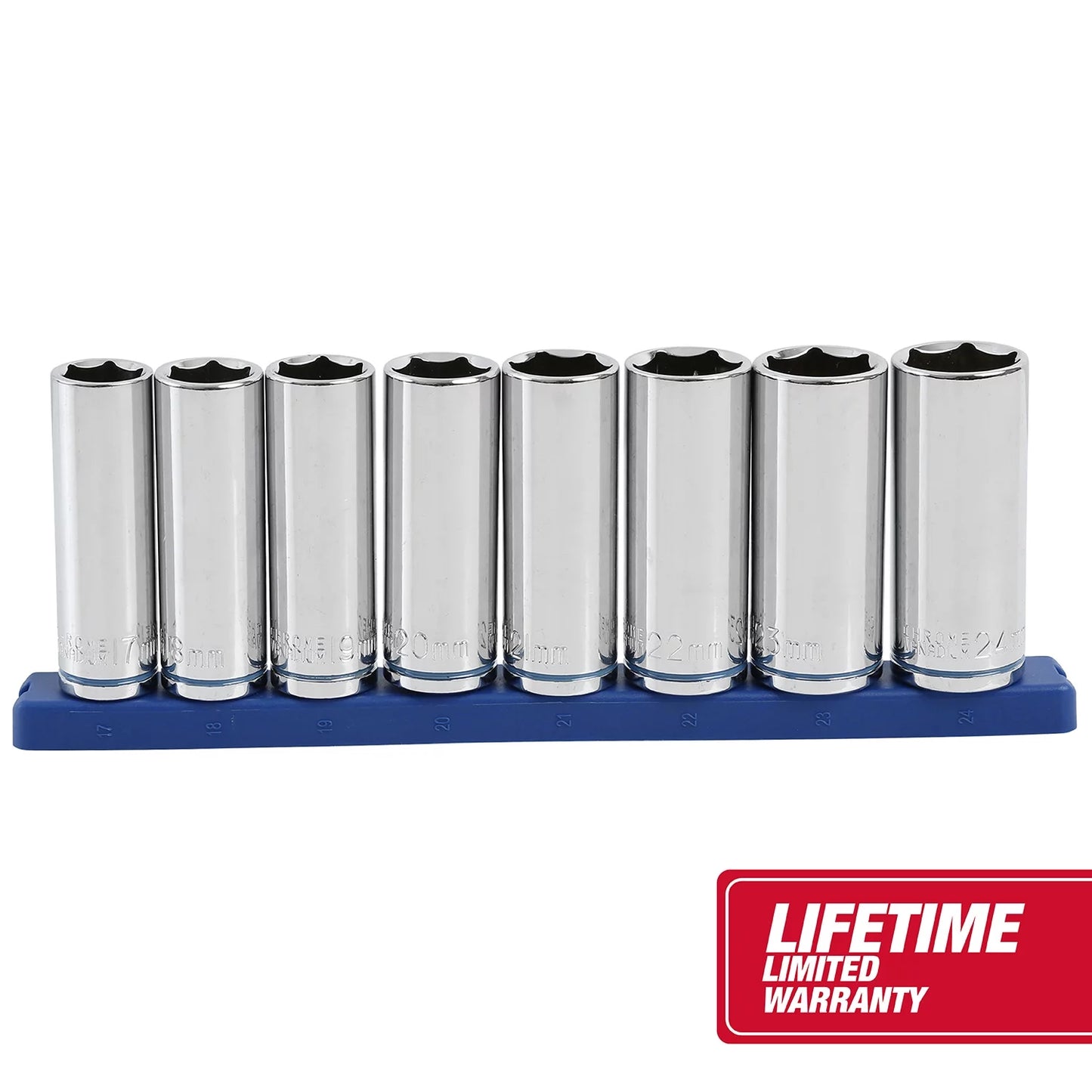 9-Piece,1/2-Inch Drive Deep Metric Socket Set, 5834