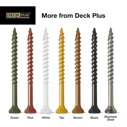 Deck Screws, #10 X 2-1/2In, 365 Pieces,5 Lb Box, Tan | Epoxy Coated Exterior Wood and Fence Screws,Star Drive with Included Coarse Thread T25 Bit Included , Outdoor Rust Resistant