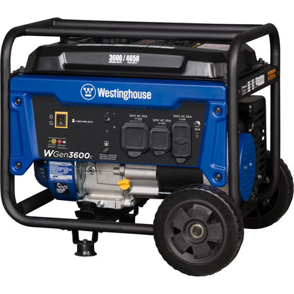 4650 Peak Watt RV Ready Outlet, Gas Powered Portable Generator with CO Sensor