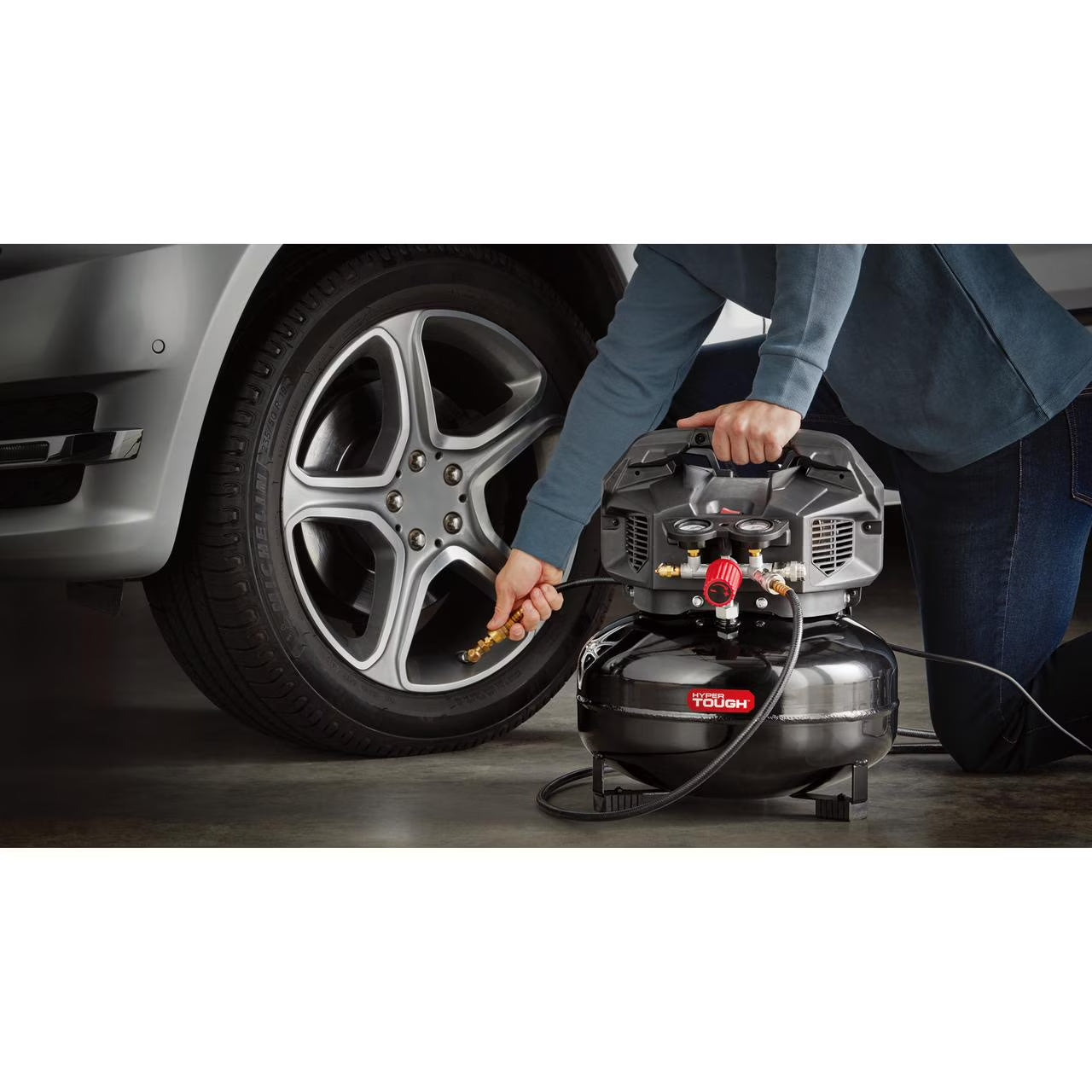 Black 150 PSI Oil-Free Pancake Air Compressor 6 Gal