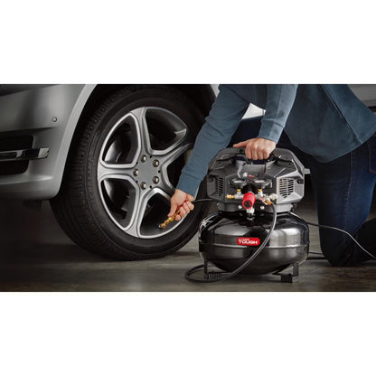 Black 150 PSI Oil-Free Pancake Air Compressor 6 Gal
