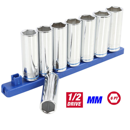 9-Piece,1/2-Inch Drive Deep Metric Socket Set, 5834