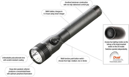 Streamlight 75458 Stinger DS LED HL Flashlight, Black