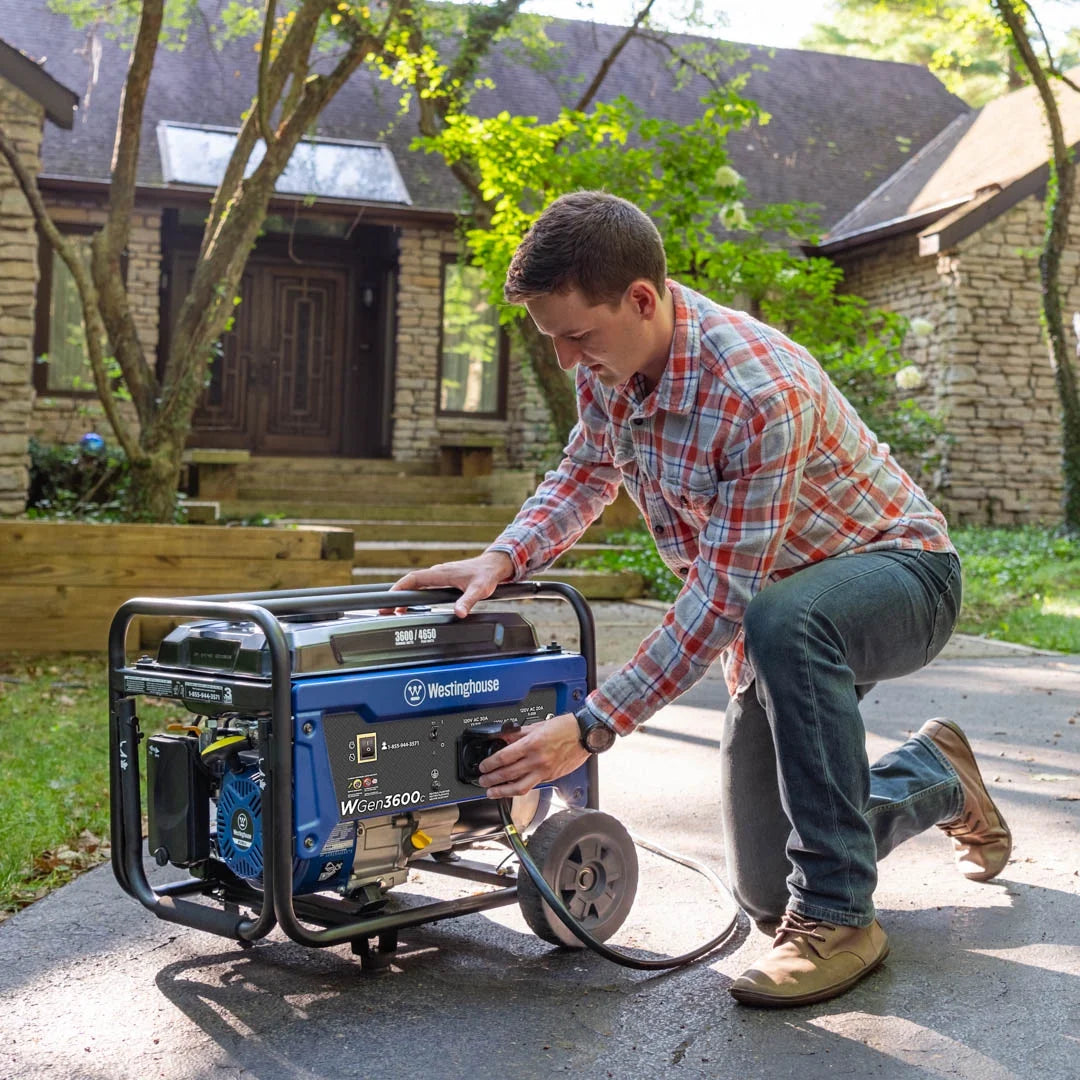 4650 Peak Watt RV Ready Outlet, Gas Powered Portable Generator with CO Sensor
