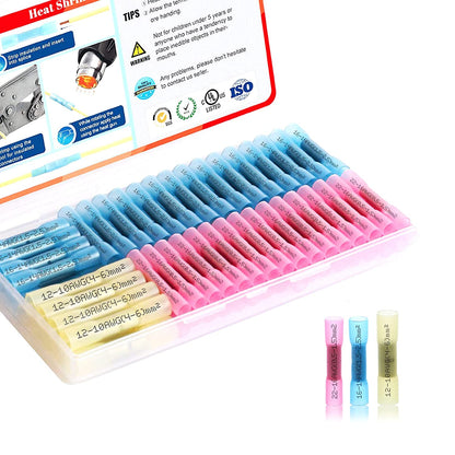 Heat Shrink Wire Butt Connector Kit Marine Waterproof Crimp Splice Terminal | ,100 Pcs