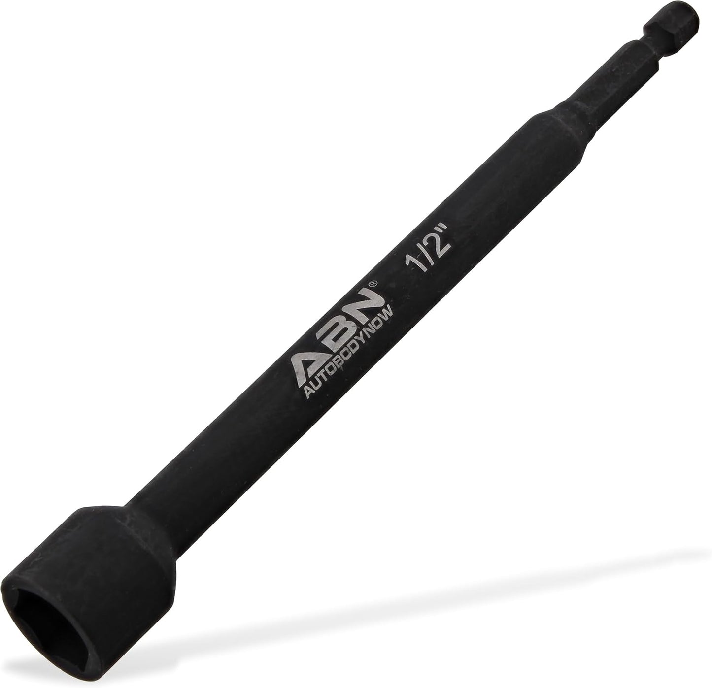 1/2 in Impact Nut Driver Tool - SAE 6 in Long Shank Nut Driver Bits Magnetic Tip Sockets, 1/4 in Hex Shank