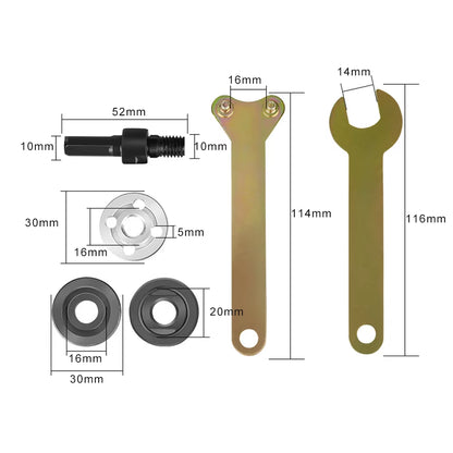 10Mm Electric Drill Conversion Angle Grinder Connecting Rod for Cutting Disc Polishing Wheel Metals Handle Holder Adapter 1 Set