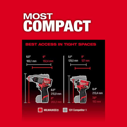 M12 FUEL 12-Volt Li-Ion Brushless Cordless Hammer Drill and Impact Driver Combo Kit (2-Tool) with M12 Multi-Tool