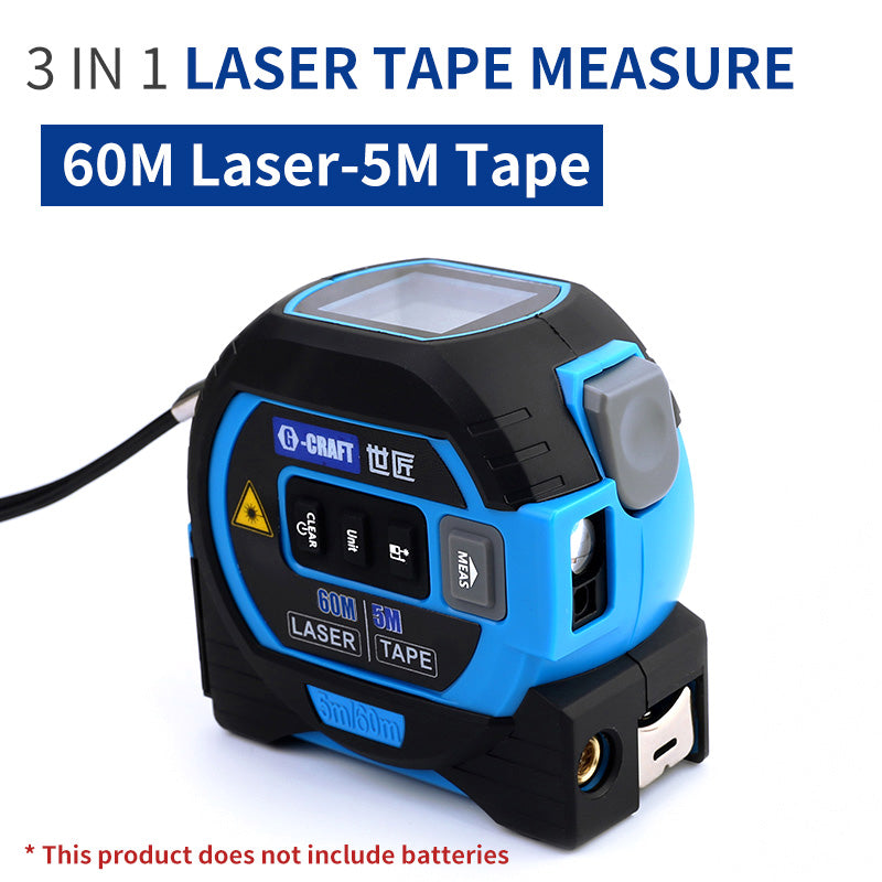 3 in 1 Laser Tape Measure Rangefinder 5M Tape Ruler Infrared High-Precision Intelligent Electronic Ruler Building Distance Meter