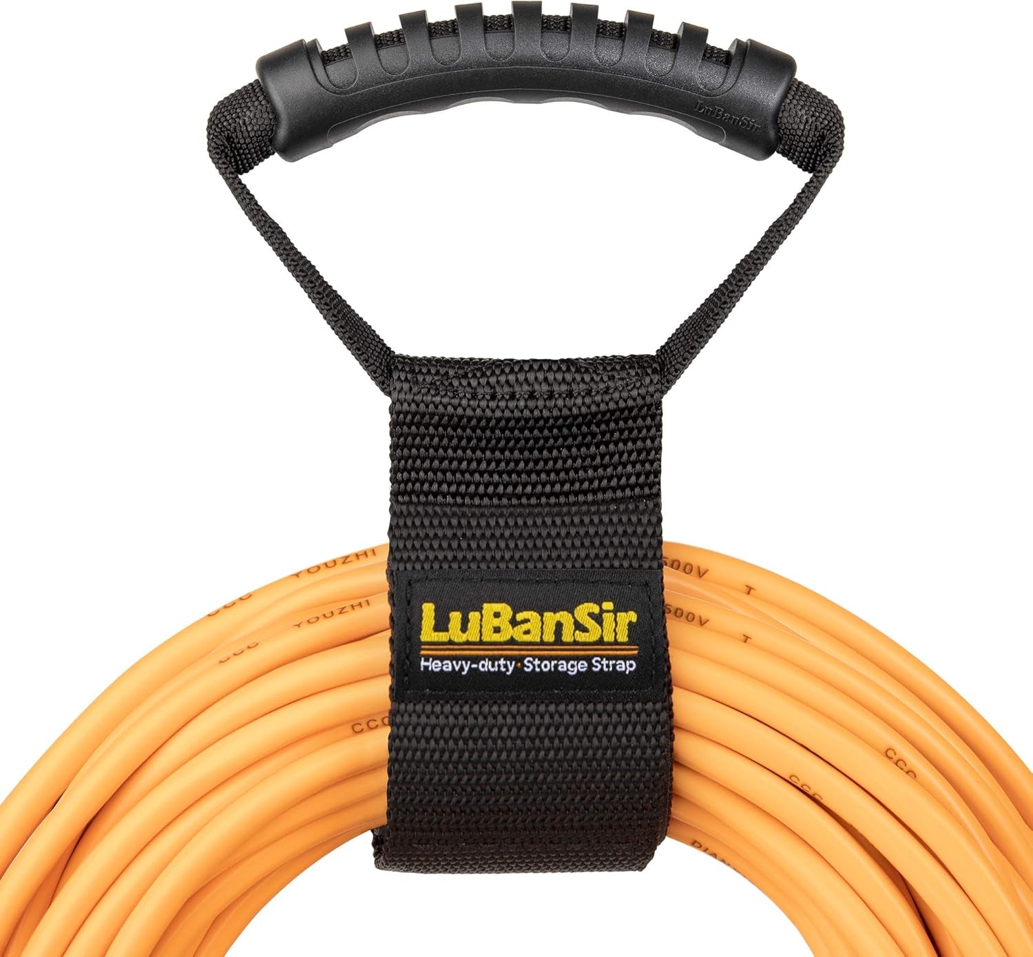 2 Pack 28" Extension Cord Storage Straps with Carrying Handle | Heavy-Duty Hook and Loop Straps Fit Extension Cord, Garden Water Hoses and Garage Tool