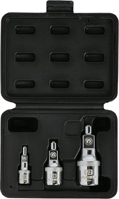 36007 3-Pc Magnetic Socket Extension Adapter Set - 1/4,3/8,1/2-In | Magnetic Tips for Use with Bolts