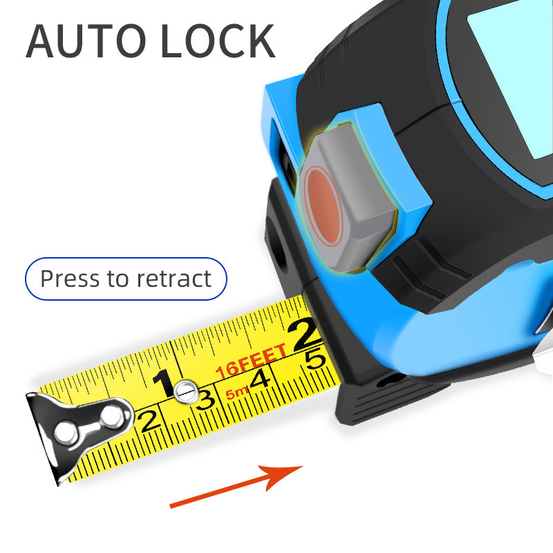 3 in 1 Laser Tape Measure Rangefinder 5M Tape Ruler Infrared High-Precision Intelligent Electronic Ruler Building Distance Meter